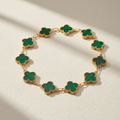 Van Cleef & Arpels Alhambra collana oro giallo malachite